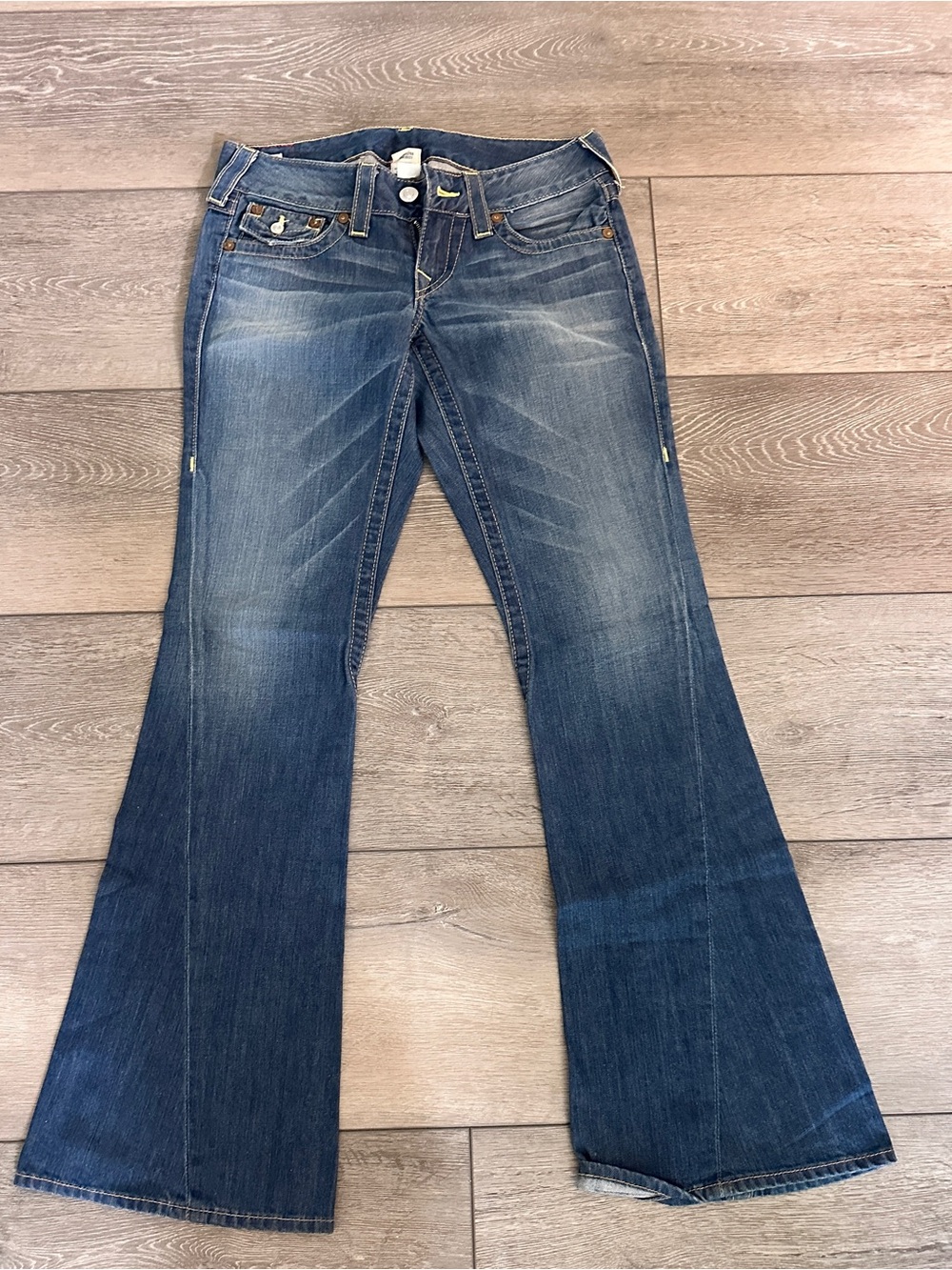 Vintage Y2K True Religion Joey World Tour Flared Jeans Size 28